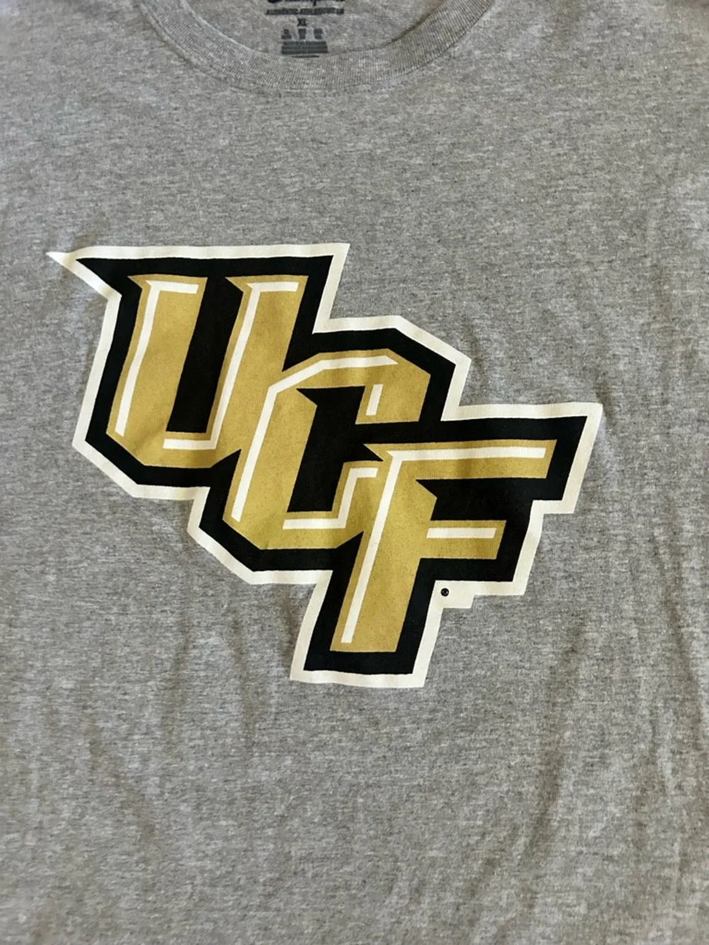 Champion Gray UCF Logo Short-Sleeve Tee Men’s Size XL - Picture 4 of 5